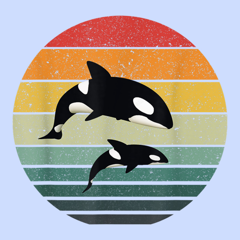Orca Family Vintage Retro Art, Killer Whale Family Urban Heavy Tee by linhVisuals | Teevron