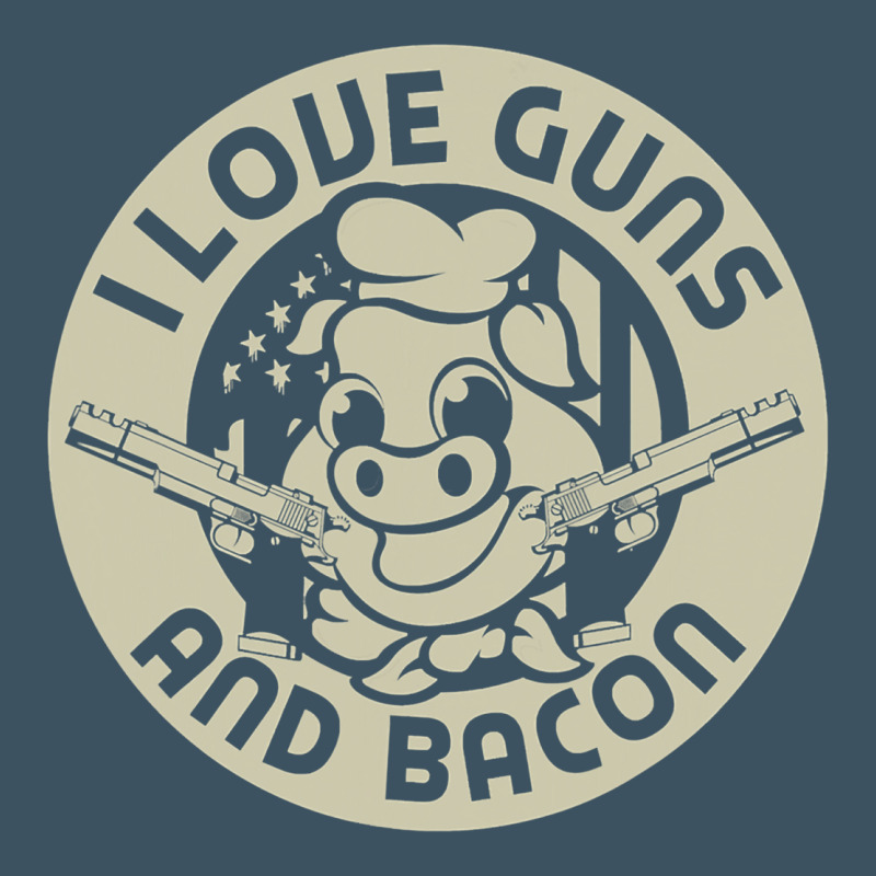 I Love Guns Bacon Pork Pig Funny Gun Urban Heavy Tee by linhVisuals | Teevron