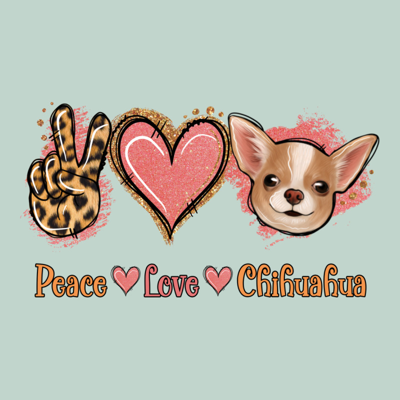 Peace Love Chihuahua Zipper Hoodie by Jasminsmagicworld | Teevron