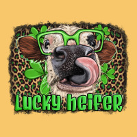 Lucky Heifer With Glasses St Patricks Vintage Hoodie | Teevron