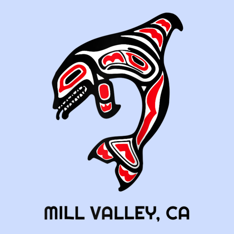 Mill Valley, California Native American Orca Killer Whale Raglan Baseb Urban Heavy Tee by linhVisuals | Teevron