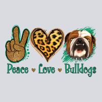Peace Love Bulldog Zipper Hoodie | Teevron