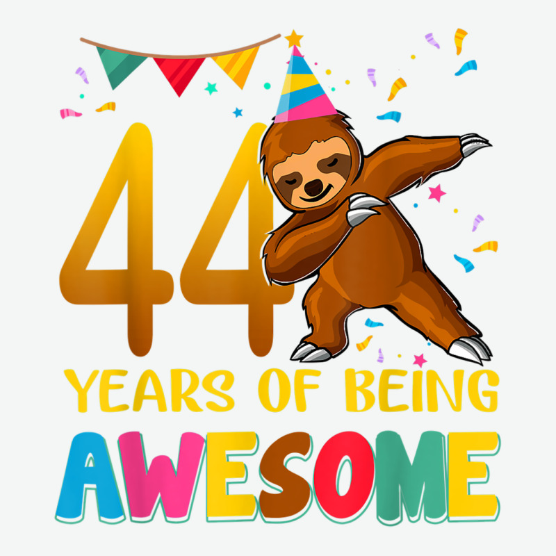 44 Years Old Birthday Sloth Dabbing 44th Birthday Sloth Urban Heavy Tee by linhVisuals | Teevron