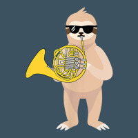Funny Sloth Wearing Sunglasses Playing French Horn Urban Heavy Tee | Teevron
