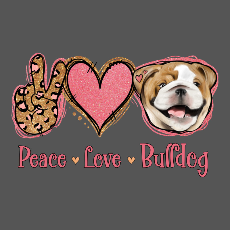 Peace Love Bulldog Zipper Hoodie by Jasminsmagicworld | Teevron