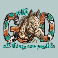 With God All Things Are Possible With Horse Bbs Heavy Core Tee | Teevron