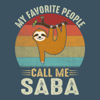 Mens My Favorite People Call Me Saba Cute Sloth Lover Grandpa Premium Urban Heavy Tee | Teevron