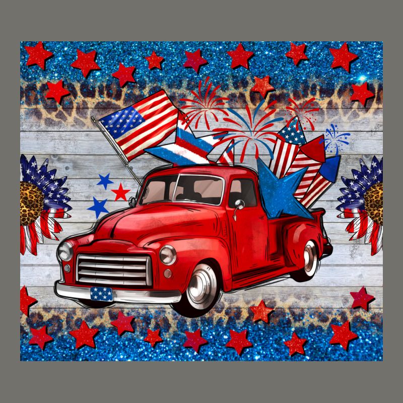 American Truck 4th Of July Tumbler Premium Hoodie by BarkalooDesign | Teevron