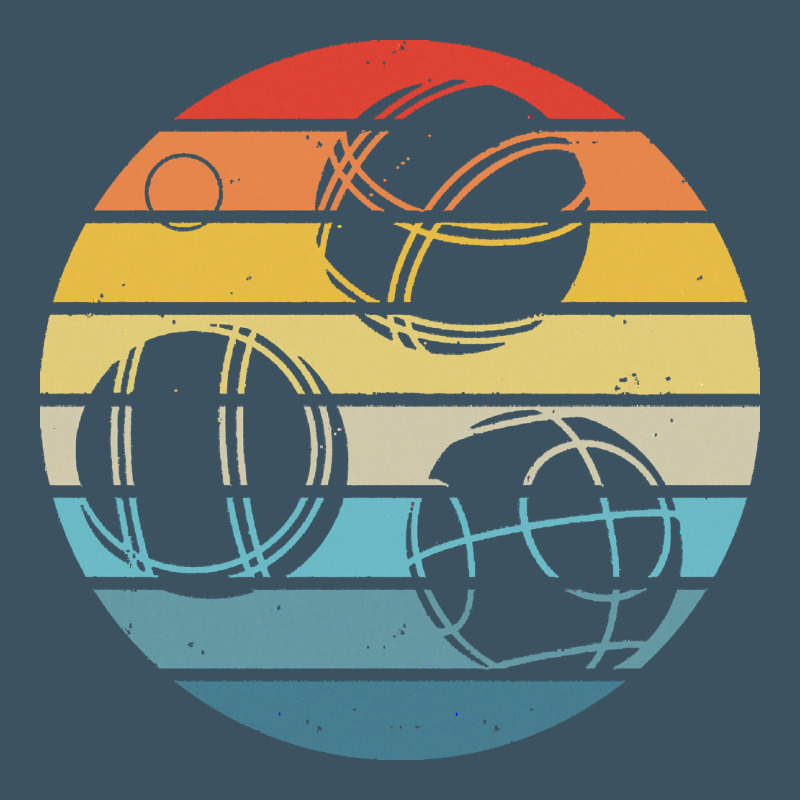 Bocce Ball T  Shirt Bocce Ball Silhouette On A Distressed Retro Sunset Urban Heavy Tee by linhVisuals | Teevron