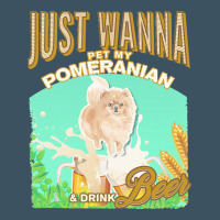 Pommeranian T  Shirt Dog Owner, Just Wanna Pet My Pommeranian & Drink Urban Heavy Tee | Teevron