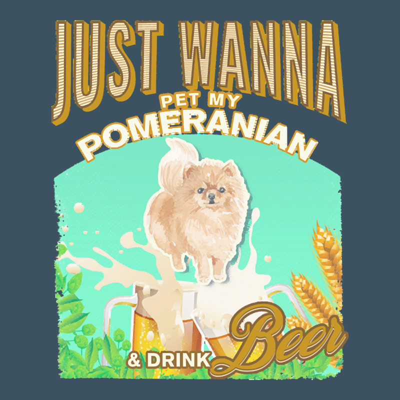 Pommeranian T  Shirt Dog Owner, Just Wanna Pet My Pommeranian & Drink Urban Heavy Tee by linhVisuals | Teevron