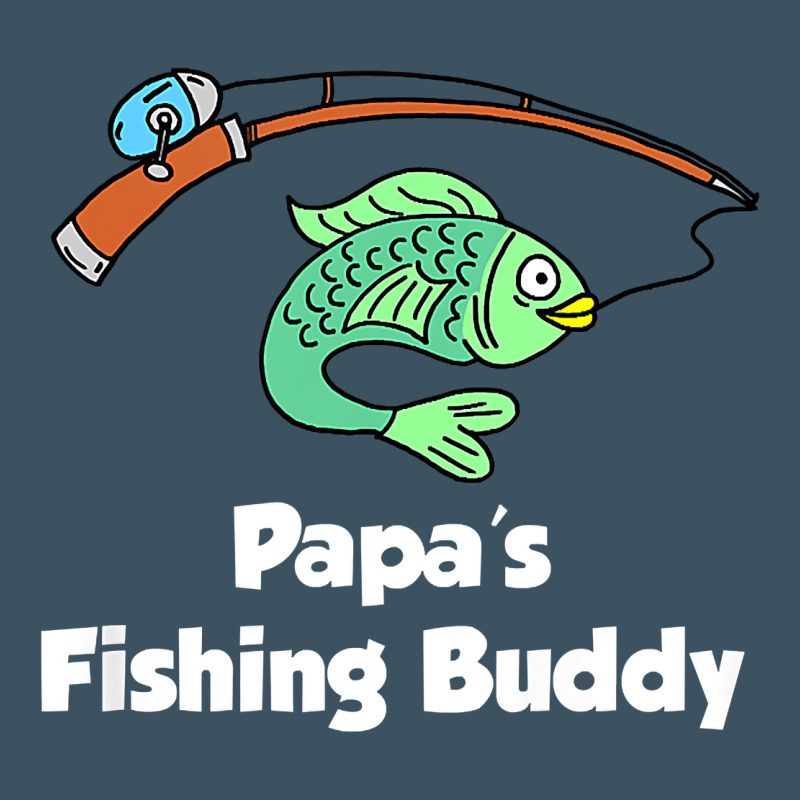 Kids Papa's Fishing Buddy Grandson Or Granddaughter Fish T Shirt Urban Heavy Tee by linhVisuals | Teevron