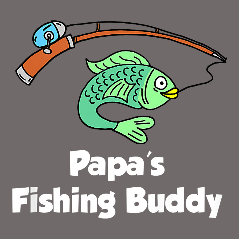 Kids Papa's Fishing Buddy Grandson Or Granddaughter Fish T Shirt Urban Heavy Tee by linhVisuals | Teevron