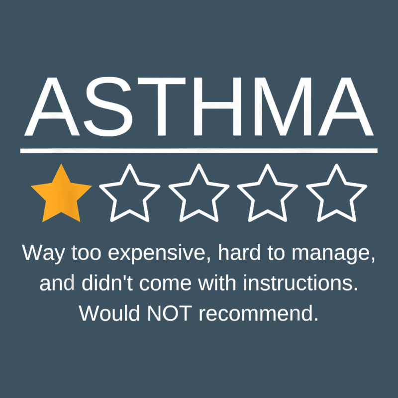 Funny Asthma Awareness One Star Rating Inhaler Wheezy Breath T Shirt Urban Heavy Tee by linhVisuals | Teevron