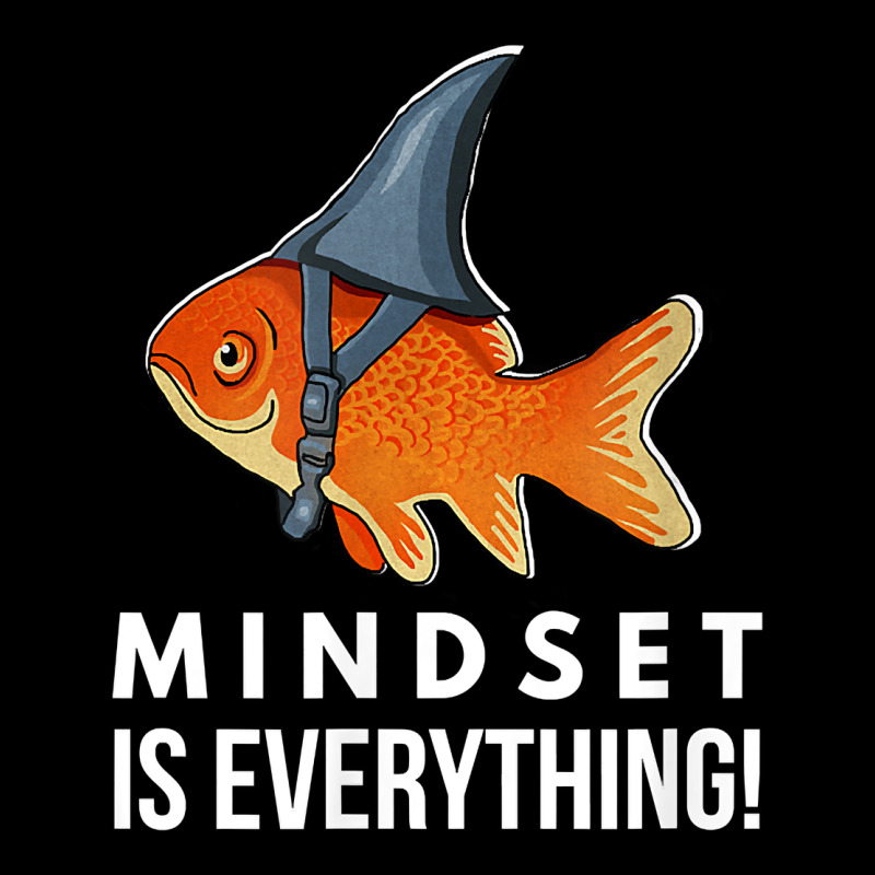 Mindset Motivational Quote Cute Goldfish Shark Fish T Shirt Urban Heavy Tee by linhVisuals | Teevron
