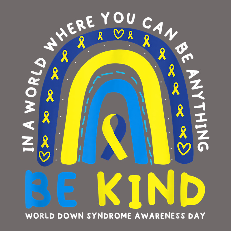 Be Kind Down Syndrome Awareness Blue Ribbon Rainbow March 21 T Shirt Urban Heavy Tee by linhVisuals | Teevron