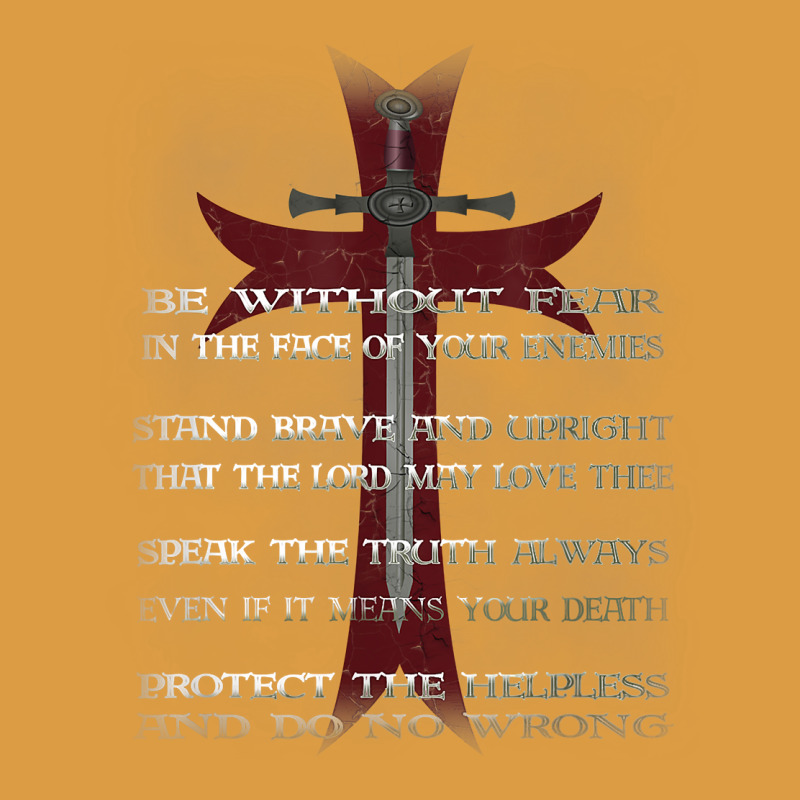 Knights Templar Crusader Cross Ring Order Be Without Fear T Shirt Urban Heavy Tee by linhVisuals | Teevron