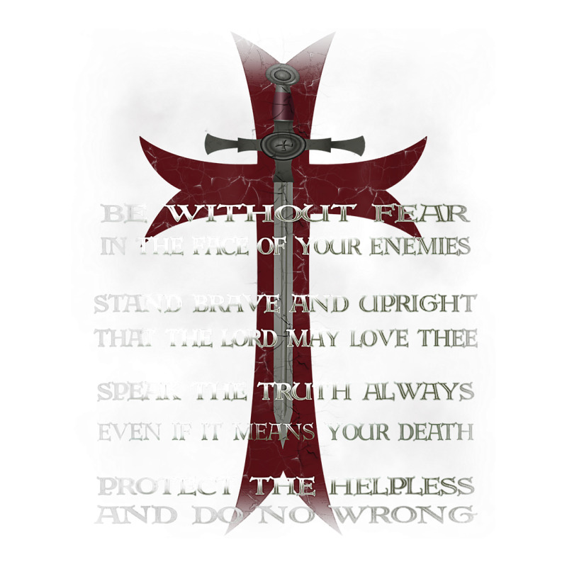 Knights Templar Crusader Cross Ring Order Be Without Fear T Shirt Urban Heavy Tee by linhVisuals | Teevron