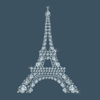 Eiffel Tower With Diamonds The Parisian French Love Sign T Shirt Urban Heavy Tee | Teevron