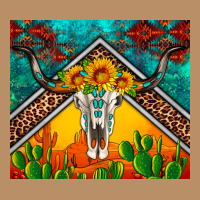 Western Sunflowers Longhorn Bull Skull Vintage Hoodie | Teevron