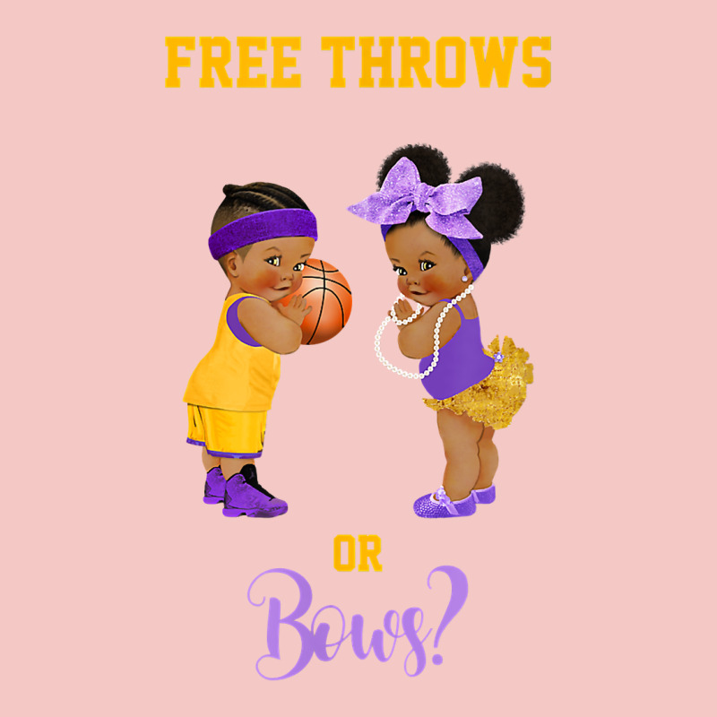 Free Throws Or Bows Basketball Baby Gender Reveal T Shirt Urban Heavy Tee by linhVisuals | Teevron
