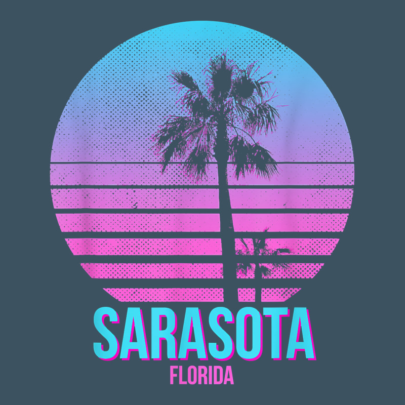 Sarasota Florida Vintage Retro Palm Tree T Shirt Urban Heavy Tee by linhVisuals | Teevron