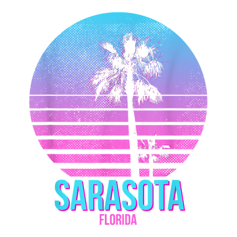 Sarasota Florida Vintage Retro Palm Tree T Shirt Urban Heavy Tee by linhVisuals | Teevron