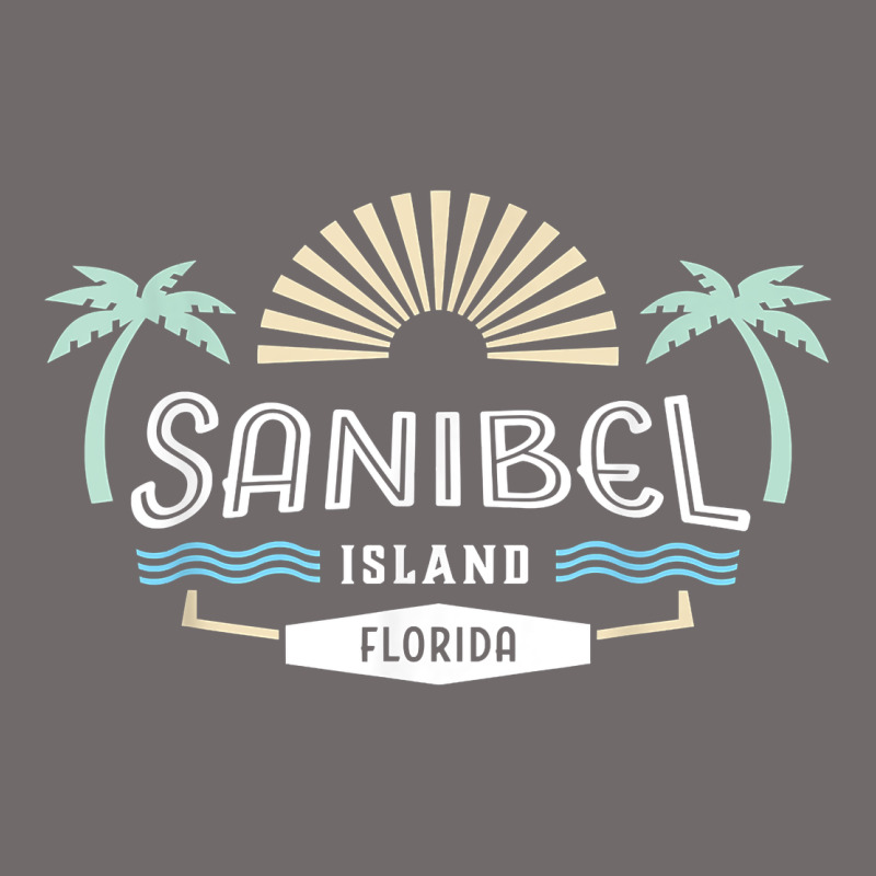 Sanibel Island Retro Style Florida T Shirt Urban Heavy Tee by linhVisuals | Teevron