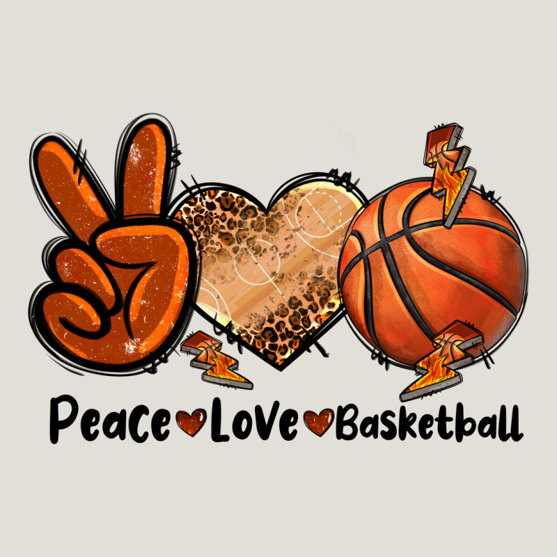 Peace Love Basketball Heavy Core Tee by FaDigitalArtStudio | Teevron