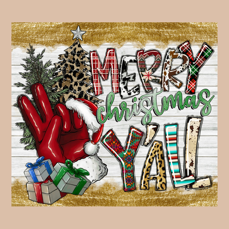 Merry Christmas Y'all Urban Heavy Tee by CowhideDigitalArt | Teevron