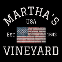 Martha's Vineyard Massachusetts American Flag Usa Vintage Pullover Hoo Urban Heavy Tee | Teevron