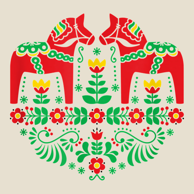 Swedish Dala Horse Folk Art T Shirt Urban Heavy Tee by linhVisuals | Teevron