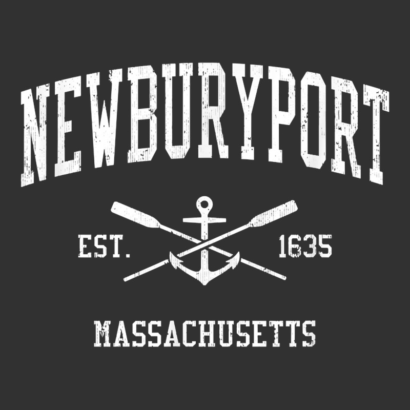 Newburyport Ma Vintage Crossed Oars & Boat Anchor Sports T Shirt Urban Heavy Tee by linhVisuals | Teevron