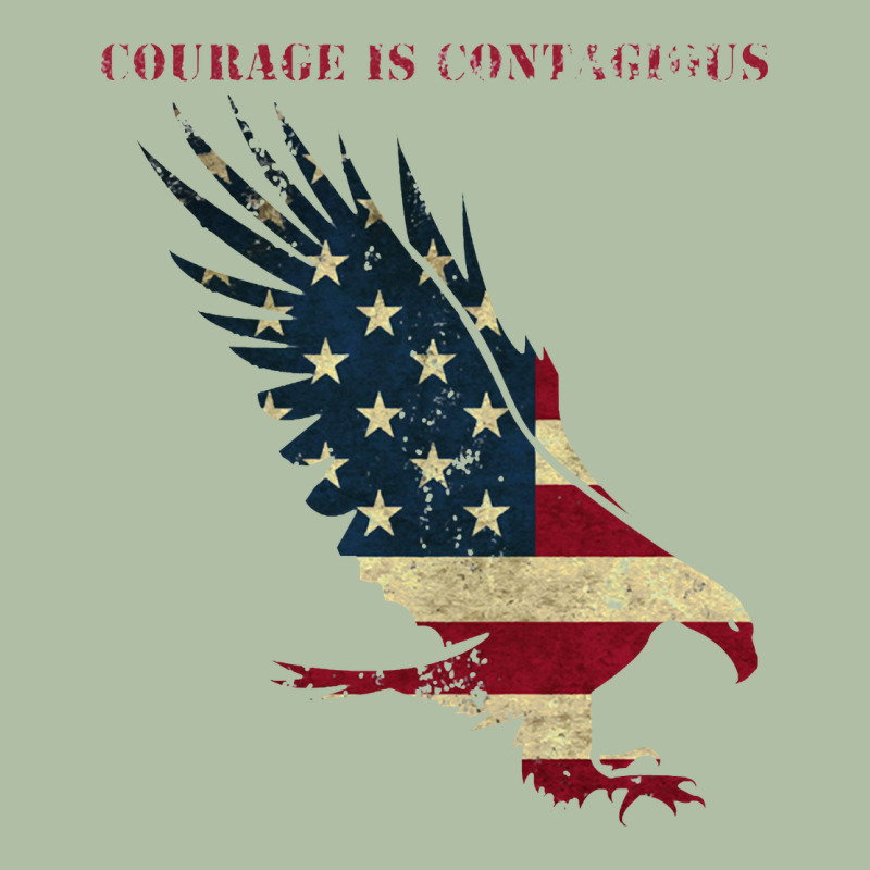 Courage Is Contagious And Eagle Urban Heavy Tee by linhVisuals | Teevron