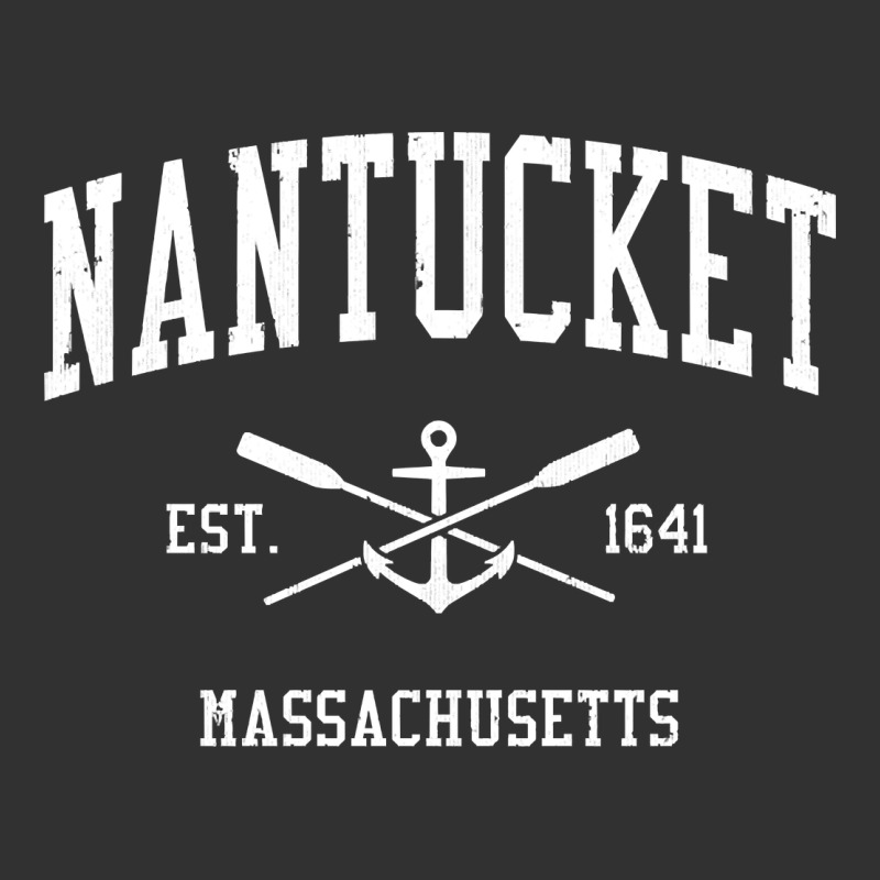Nantucket Ma Vintage Crossed Oars & Boat Anchor Sports Pullover Hoodie Urban Heavy Tee by linhVisuals | Teevron