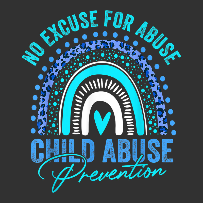 No Excuse Child Abuse Prevention Awareness Leopard Rainbow T Shirt Urban Heavy Tee by linhVisuals | Teevron