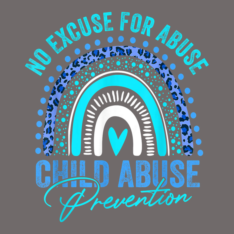 No Excuse Child Abuse Prevention Awareness Leopard Rainbow T Shirt Urban Heavy Tee by linhVisuals | Teevron
