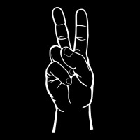 Peace Sign Two Fingers Hand Gesture Symbol Illustration T Shirt Urban Heavy Tee | Teevron