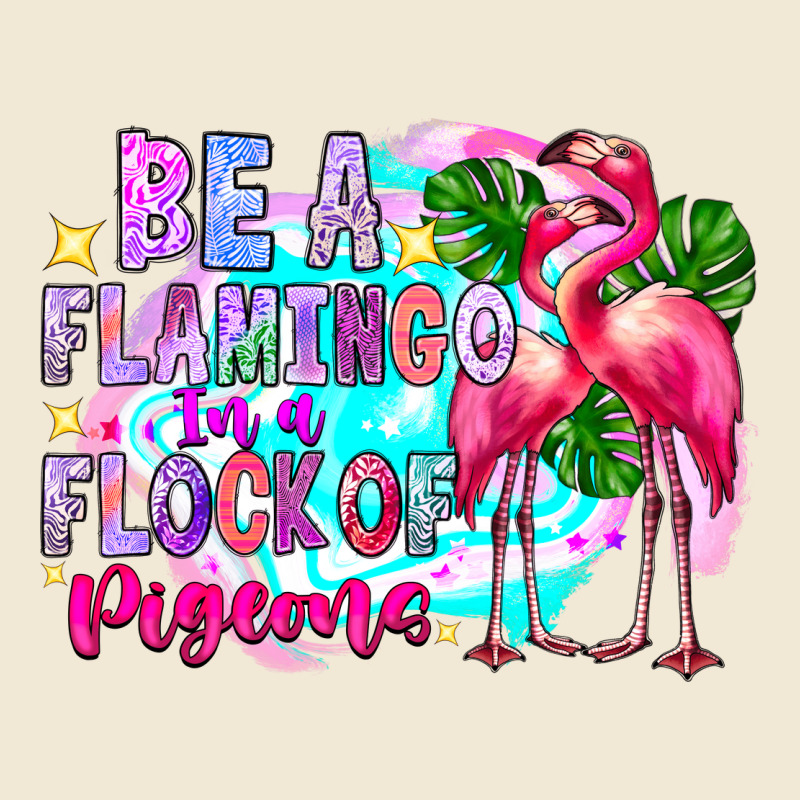 Bea Flamingo In A Flock Of Pigeons Ladies Tee by CowhideDigitalArt | Teevron