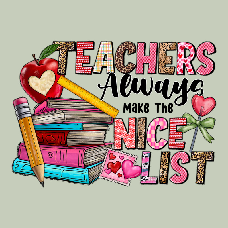 Teachers Always Make The Nice List Long Sleeve Tee by CowhideDigitalArt | Teevron