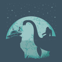 Bigfoot Riding Loch Ness Monster Sasquatch Ufo Abduction Pullover Hood Urban Heavy Tee | Teevron