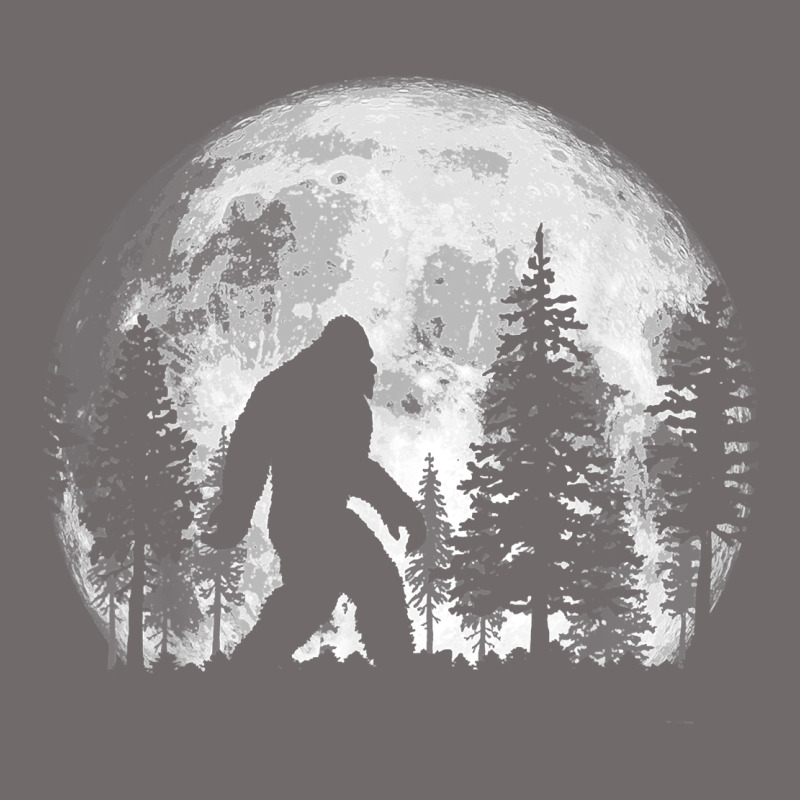 Bigfoot In The Forest Hiding At Night Full Moon Trees Nature T Shirt Urban Heavy Tee by linhVisuals | Teevron