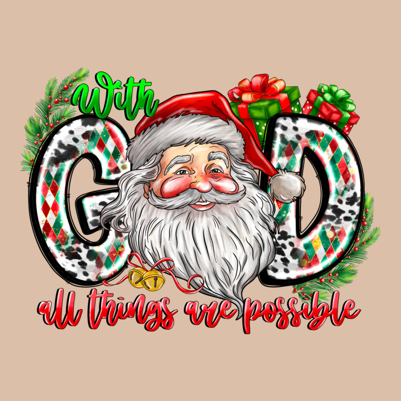 With God All Things Are Possible Santa Urban Heavy Tee by CowhideDigitalArt | Teevron