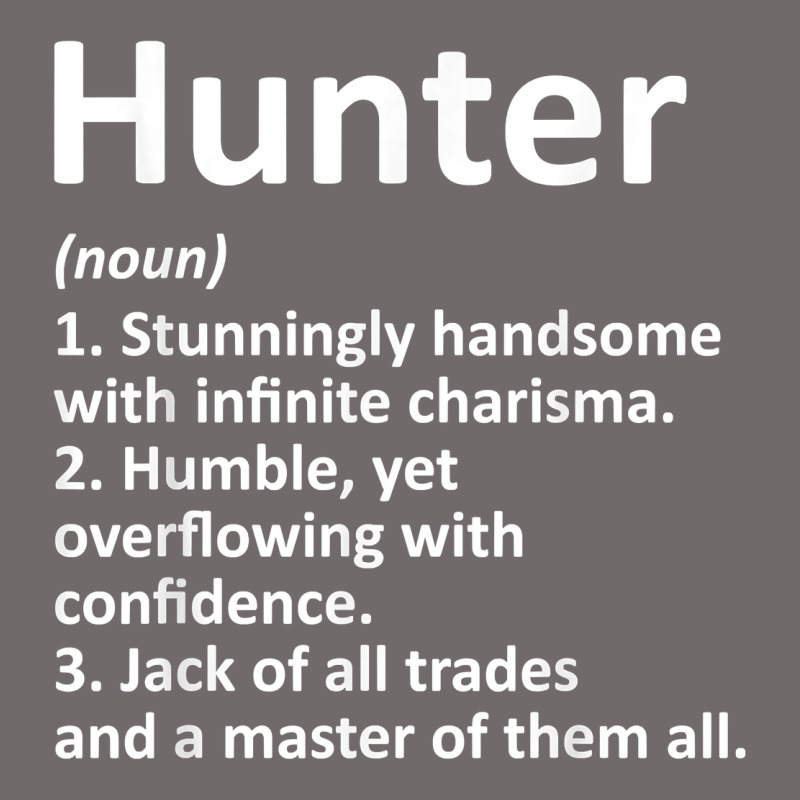 Hunter Definition Personalized Name Funny Birthday Gift Idea T Shirt Urban Heavy Tee by linhVisuals | Teevron