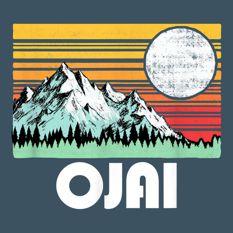 Ojai California Mountains & Sun Retro 80s Graphic Urban Heavy Tee by linhVisuals | Teevron