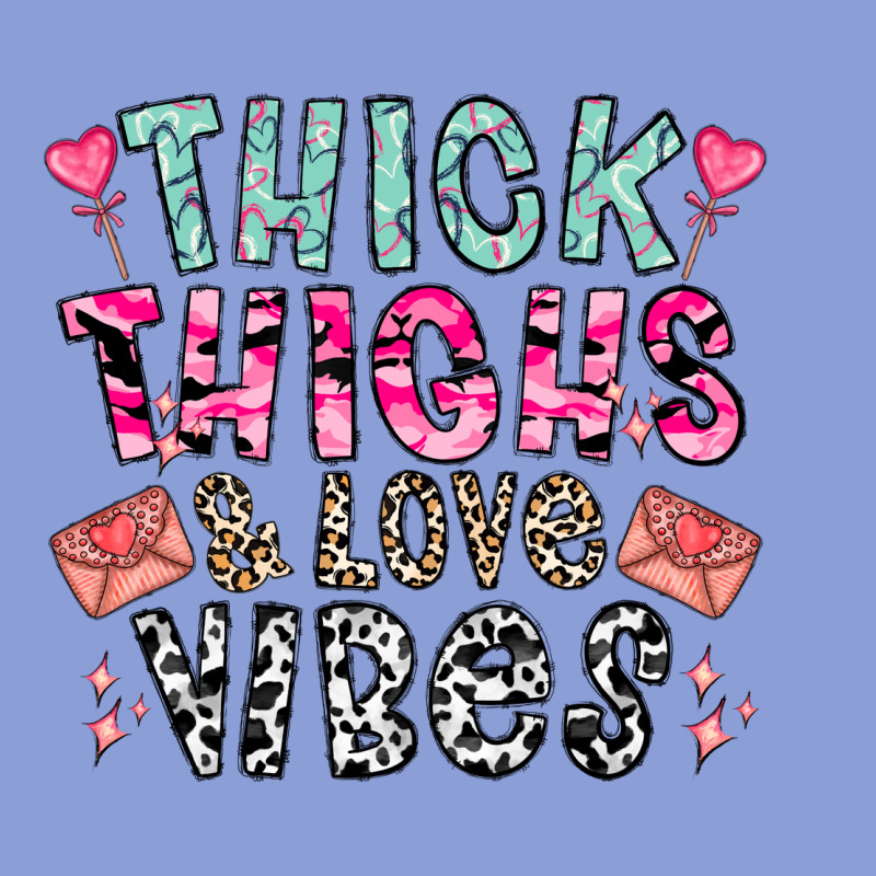 Thick Thighs And Love Vibes Long Sleeve Tee by CowhideDigitalArt | Teevron