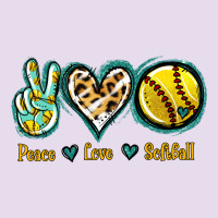 Peace Love Softball Premium Hoodie | Teevron
