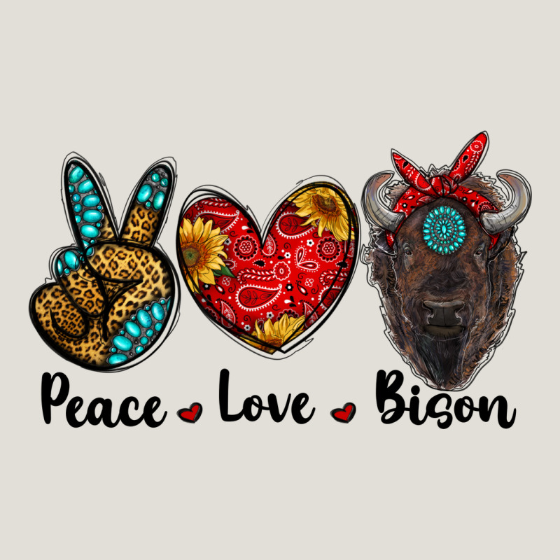 Peace Love Bison Heavy Core Tee by RanaPortraitStore | Teevron