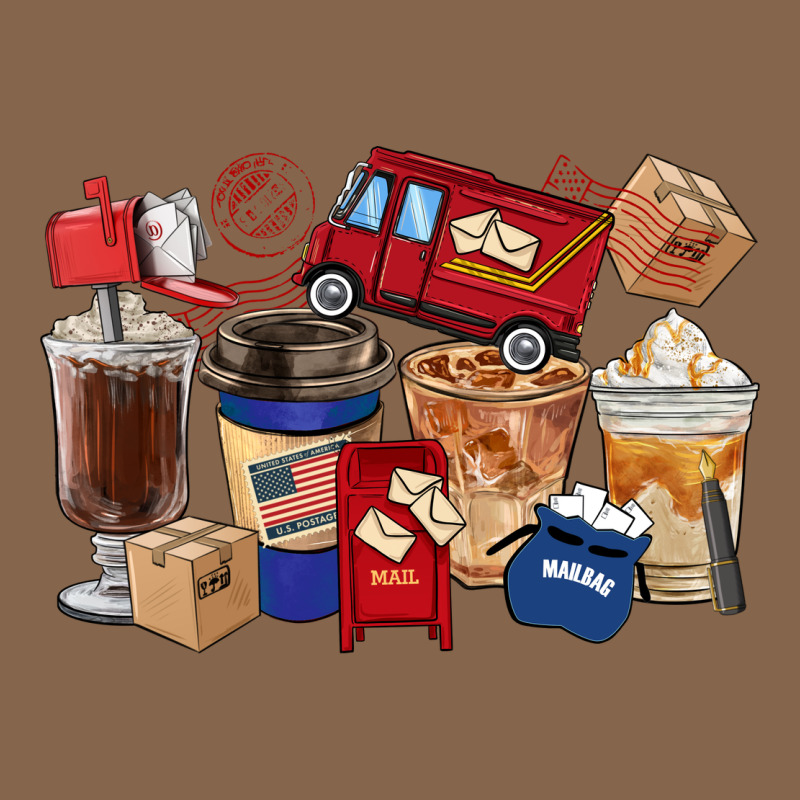 Postal Worker Coffee Cups Premium Tee by FaDigitalArtStudio | Teevron