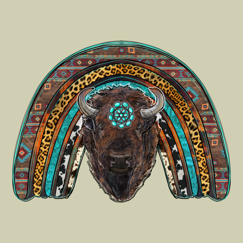 Western Rainbow With Bison Heavy Core Tee by RanaPortraitStore | Teevron